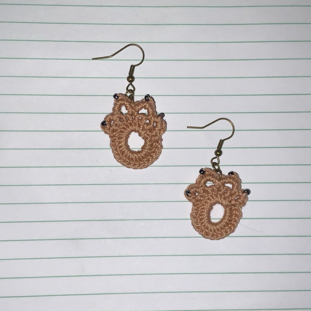 Precious Handmade Paw Print Earrings